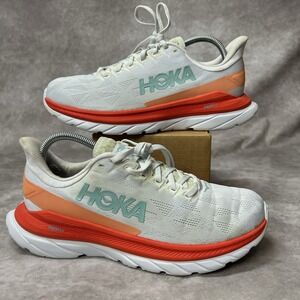 Hoka One One‎ Mach 4 Women Size 9.5B White/Fiesta Running Shoes 1113529-WFS